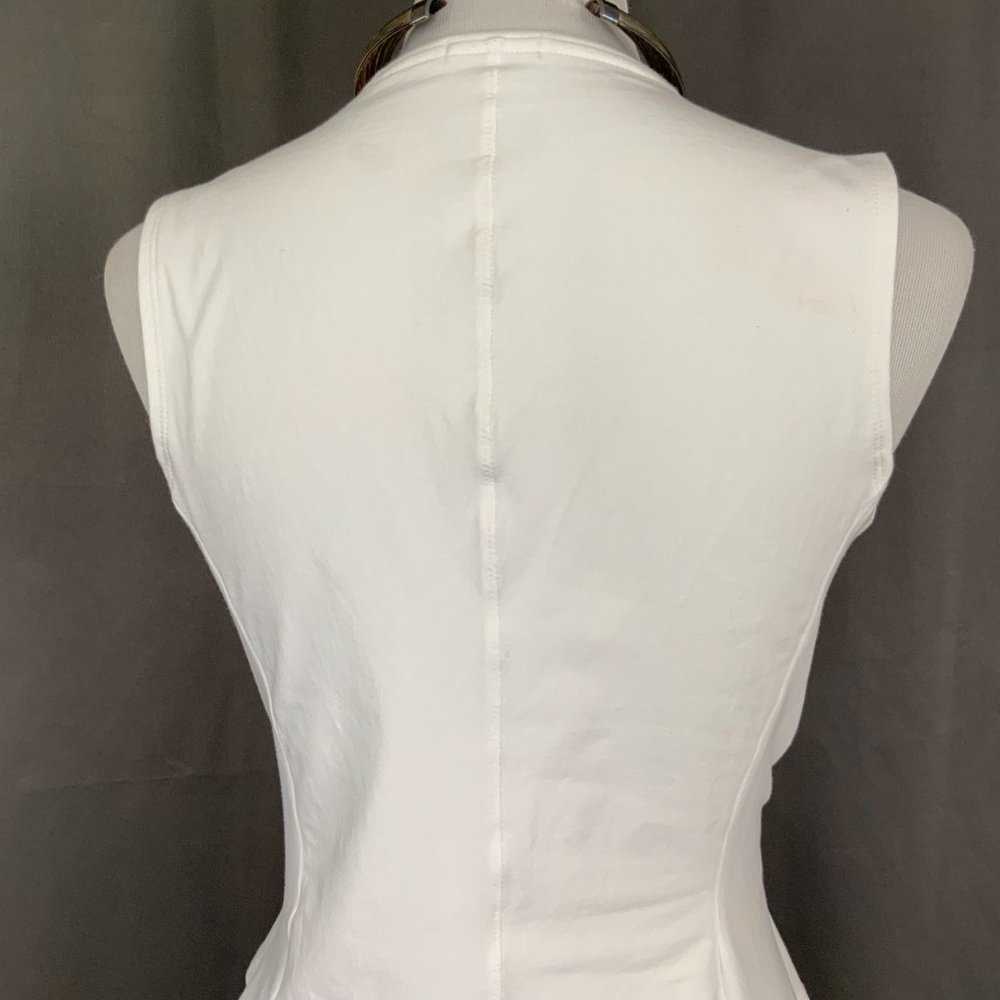 ATM Anthony Thomas Melillo White Cotton Gathered Tee Top Sz M - Picture 7 of 16
